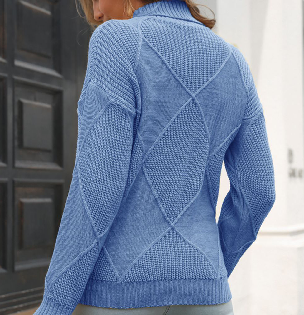 Turtleneck Dropped Shoulder Sweater