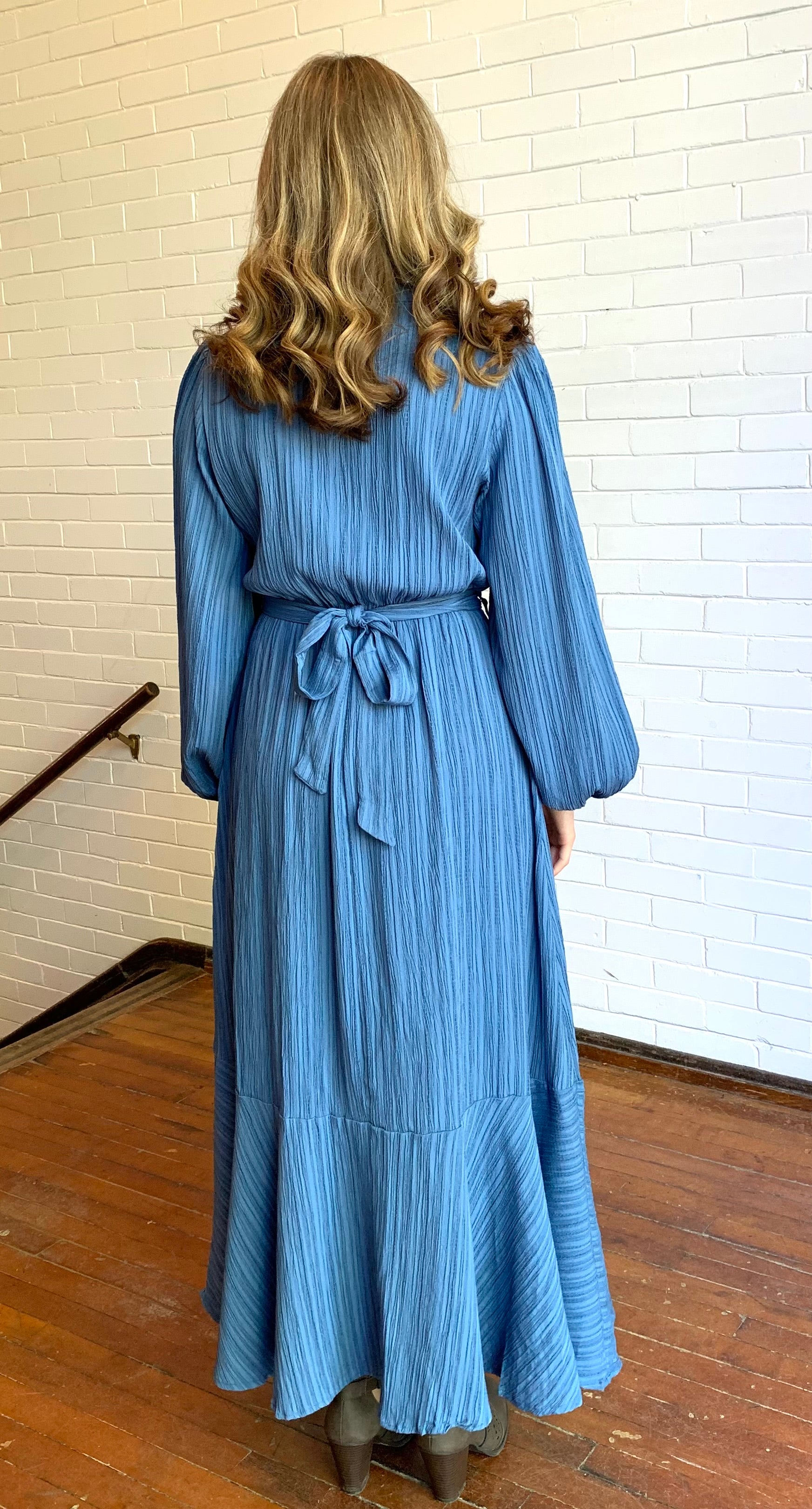 Honey Tie Waist Long Sleeve Dress
