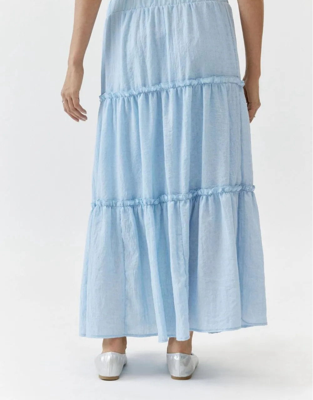Frill Elastic Waist Skirt