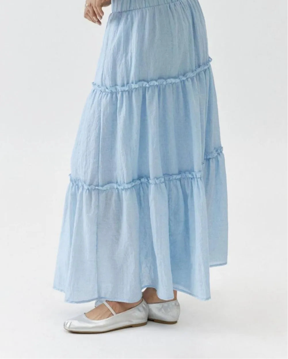 Frill Elastic Waist Skirt