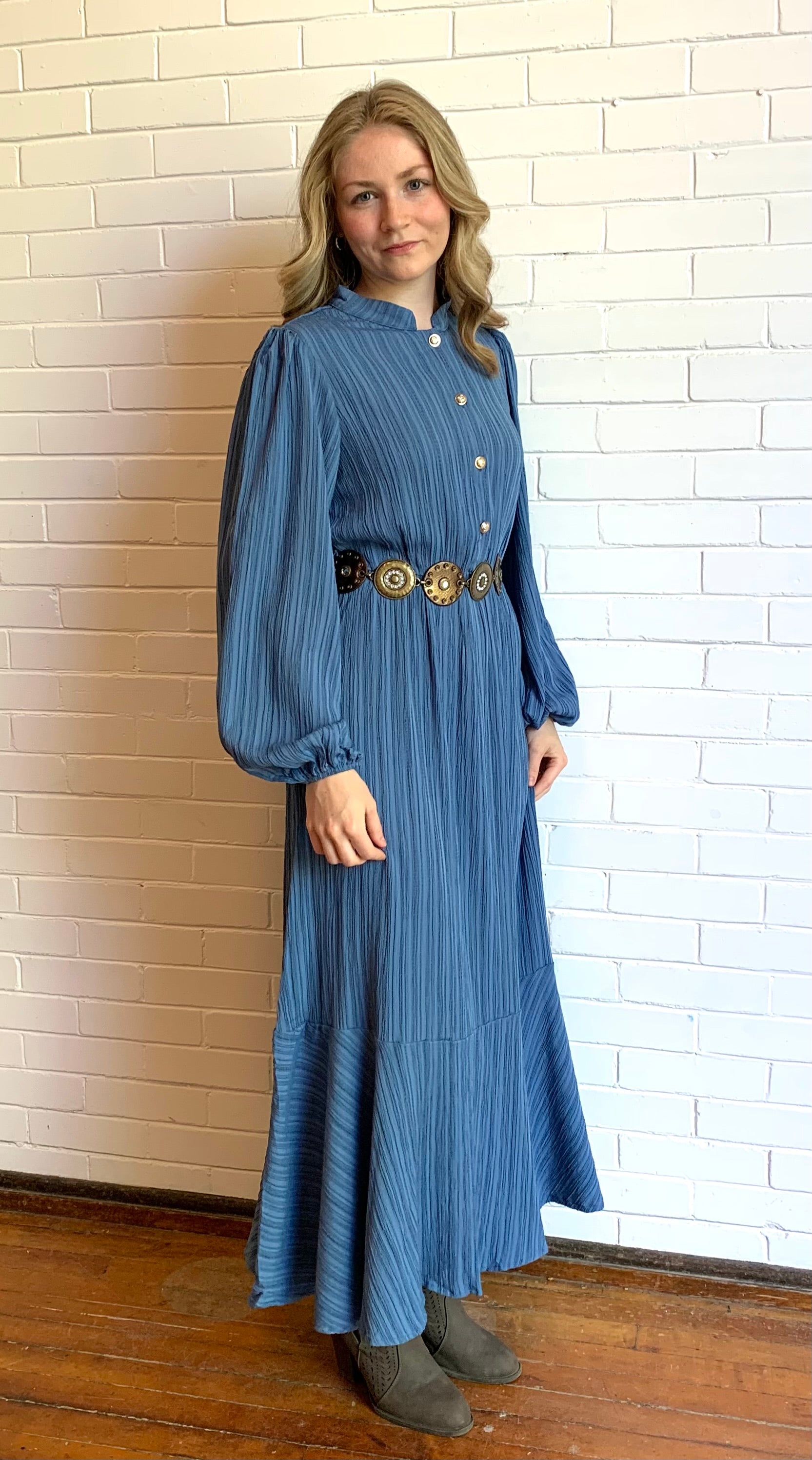 Honey Tie Waist Long Sleeve Dress