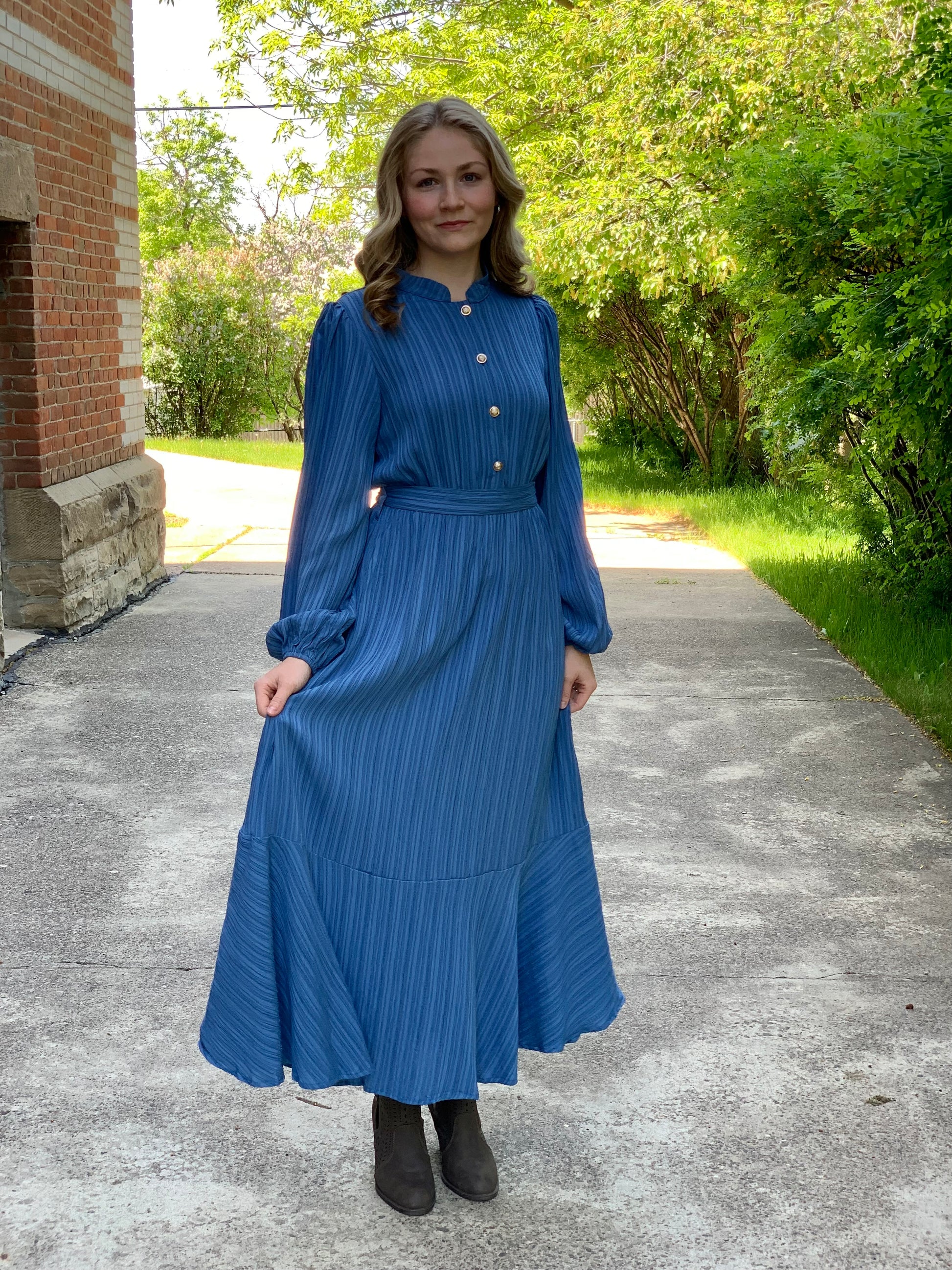 Honey Tie Waist Long Sleeve Dress