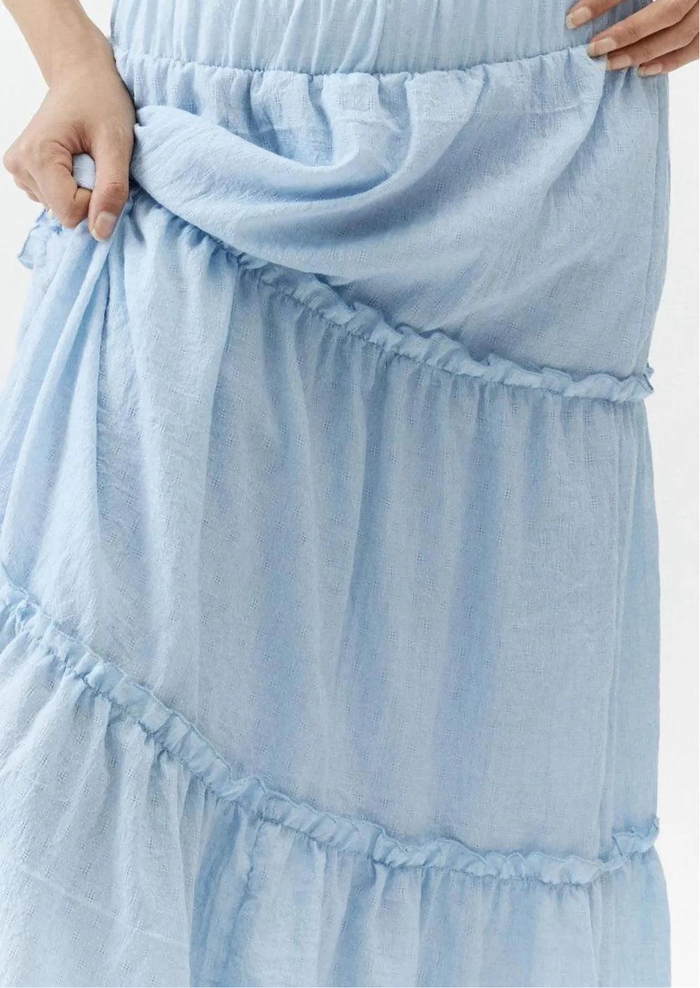 Frill Elastic Waist Skirt