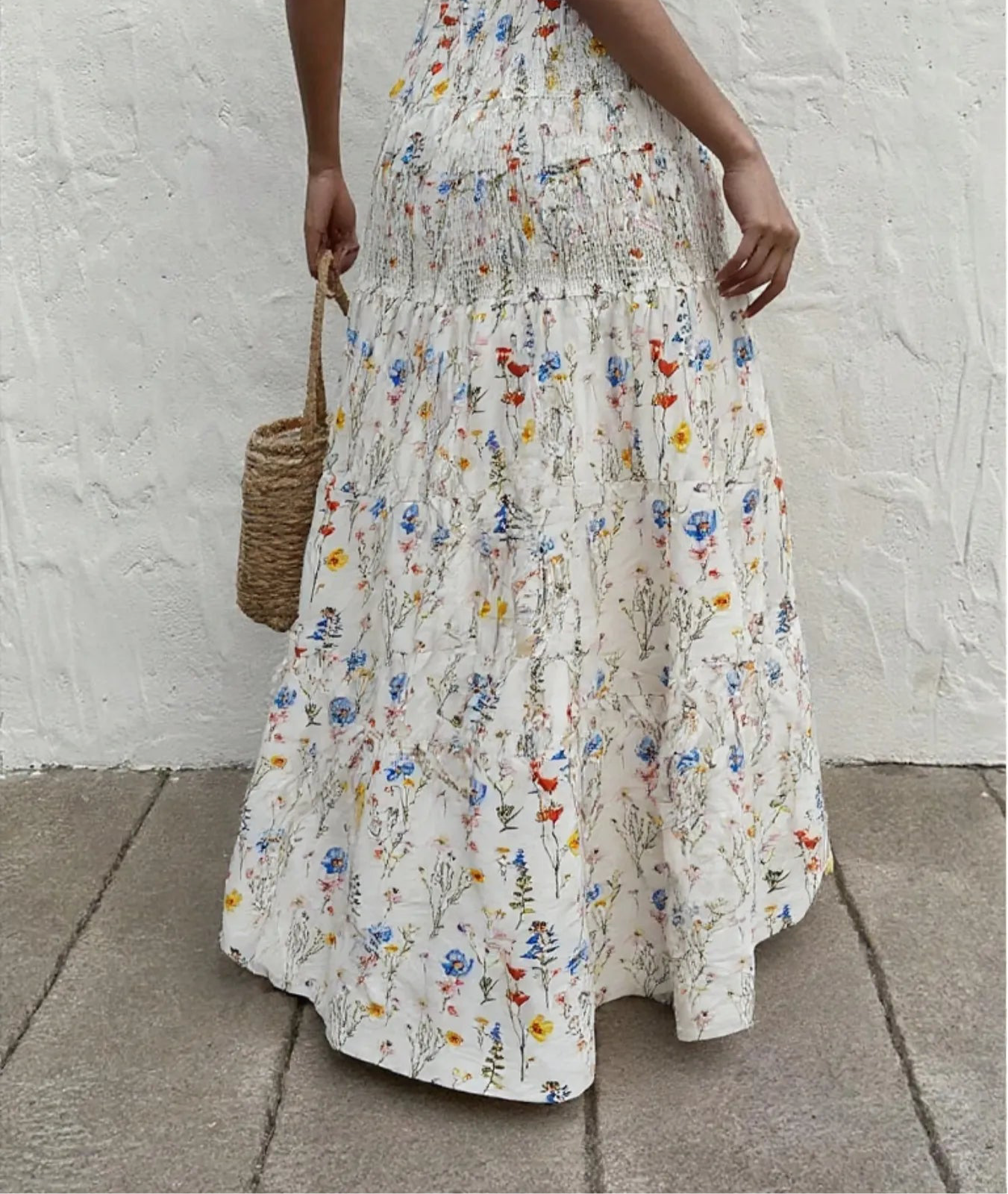 Floral Tiered Maxi Skirt