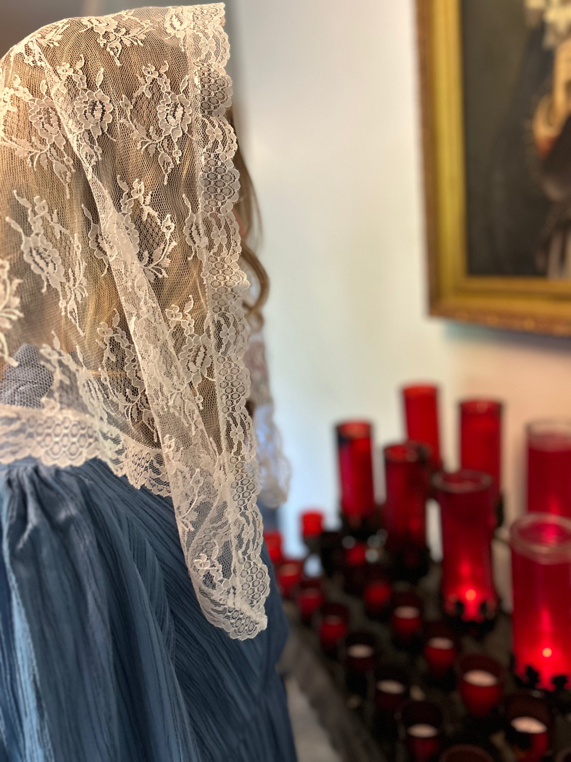 Serenity Rose, D Shaped Veil