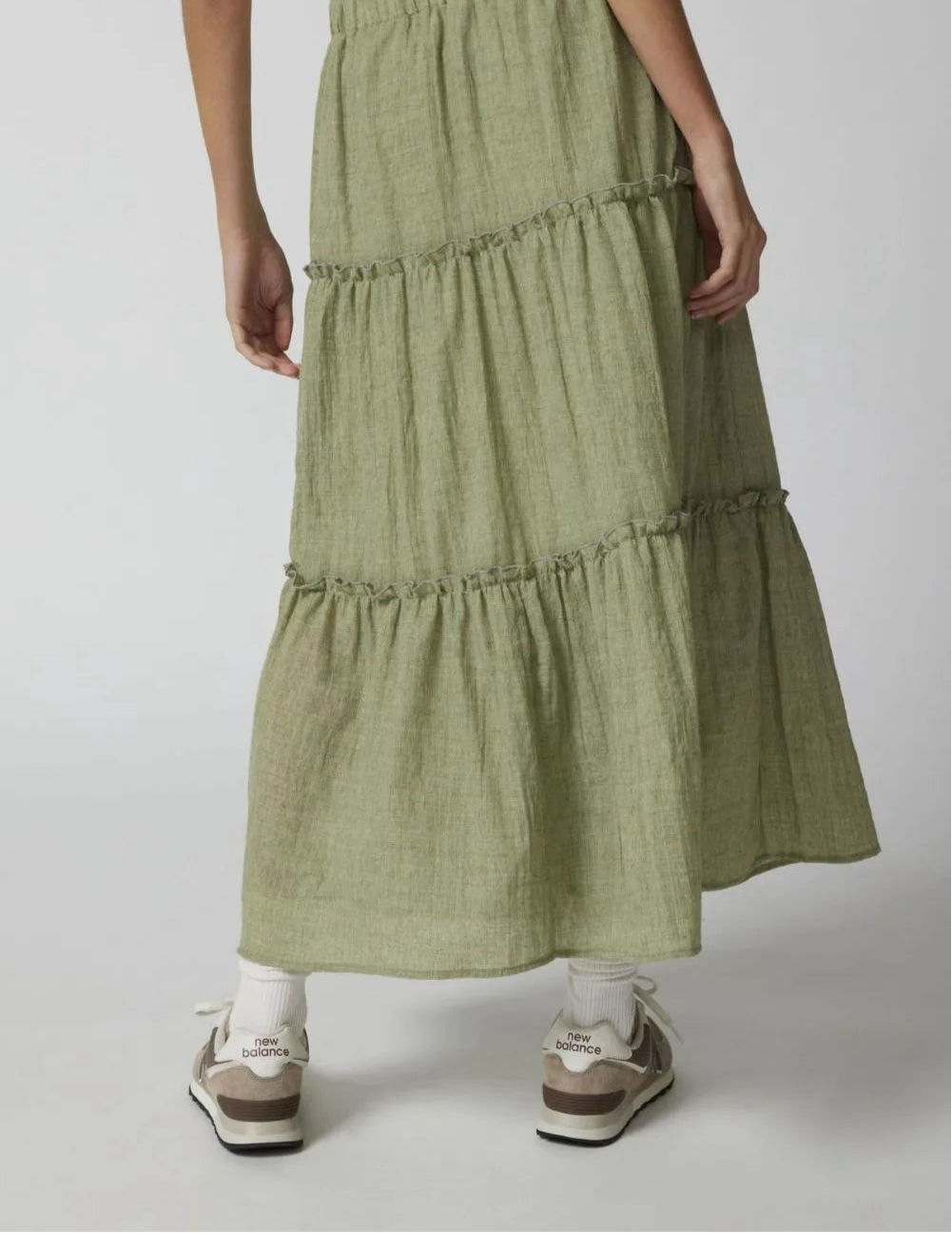 Frill Elastic Waist Skirt