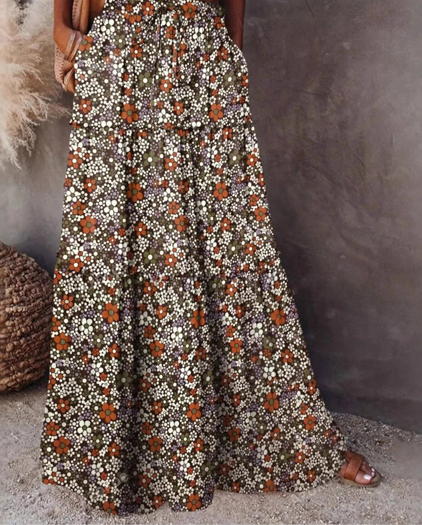 Floral Print Maxi Skirt