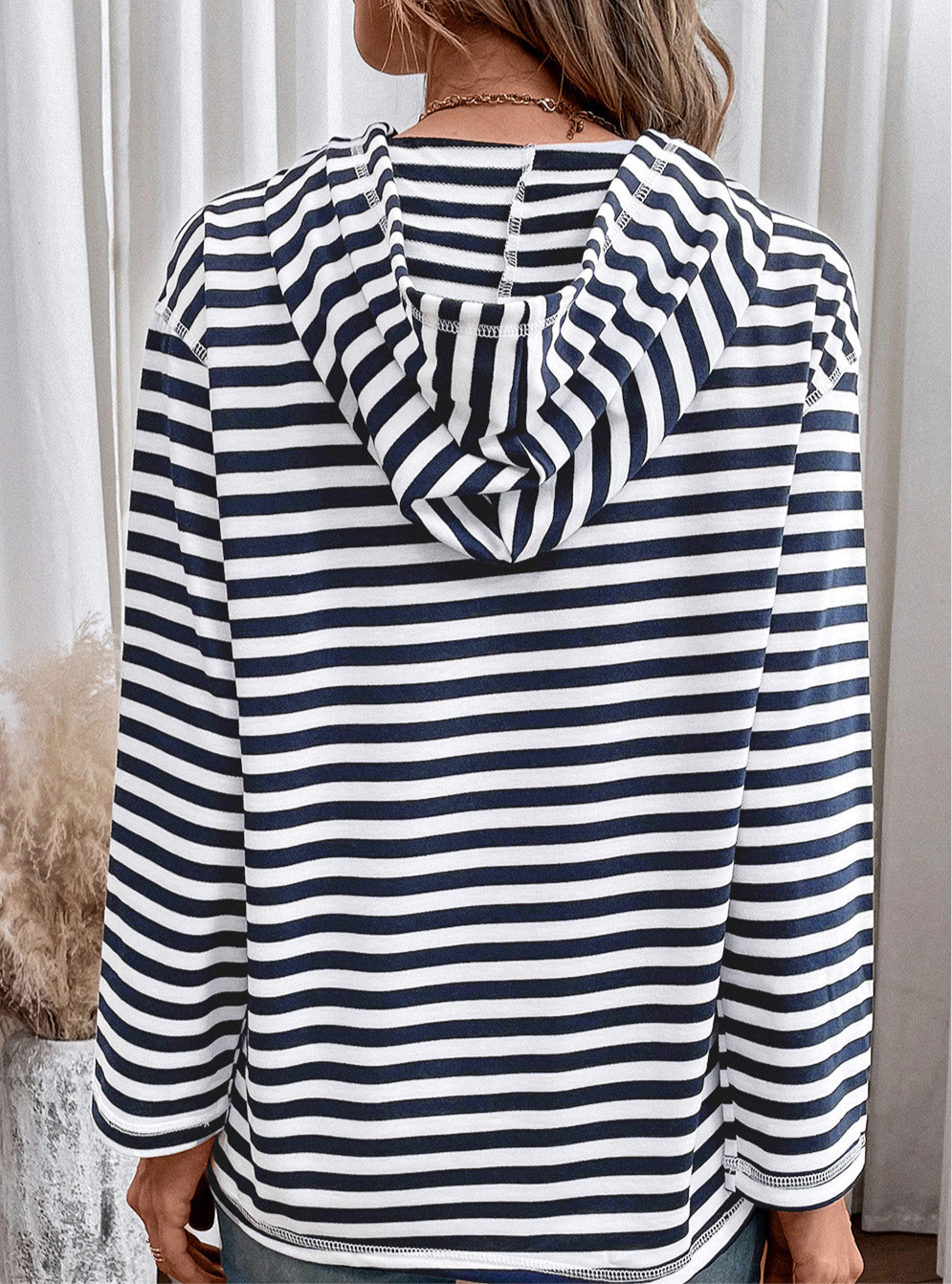 Striped Long Sleeve Hoodie