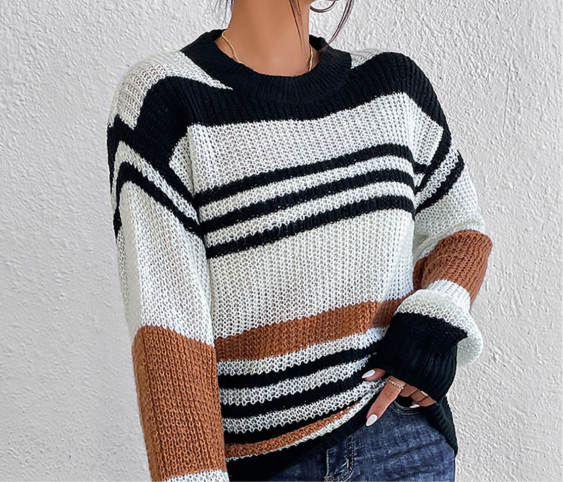 Striped Round Neck Sweater