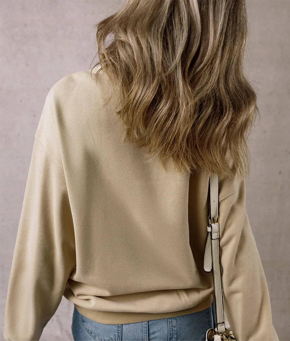 THANKFUL Round Neck Long Sleeve Sweatshirt