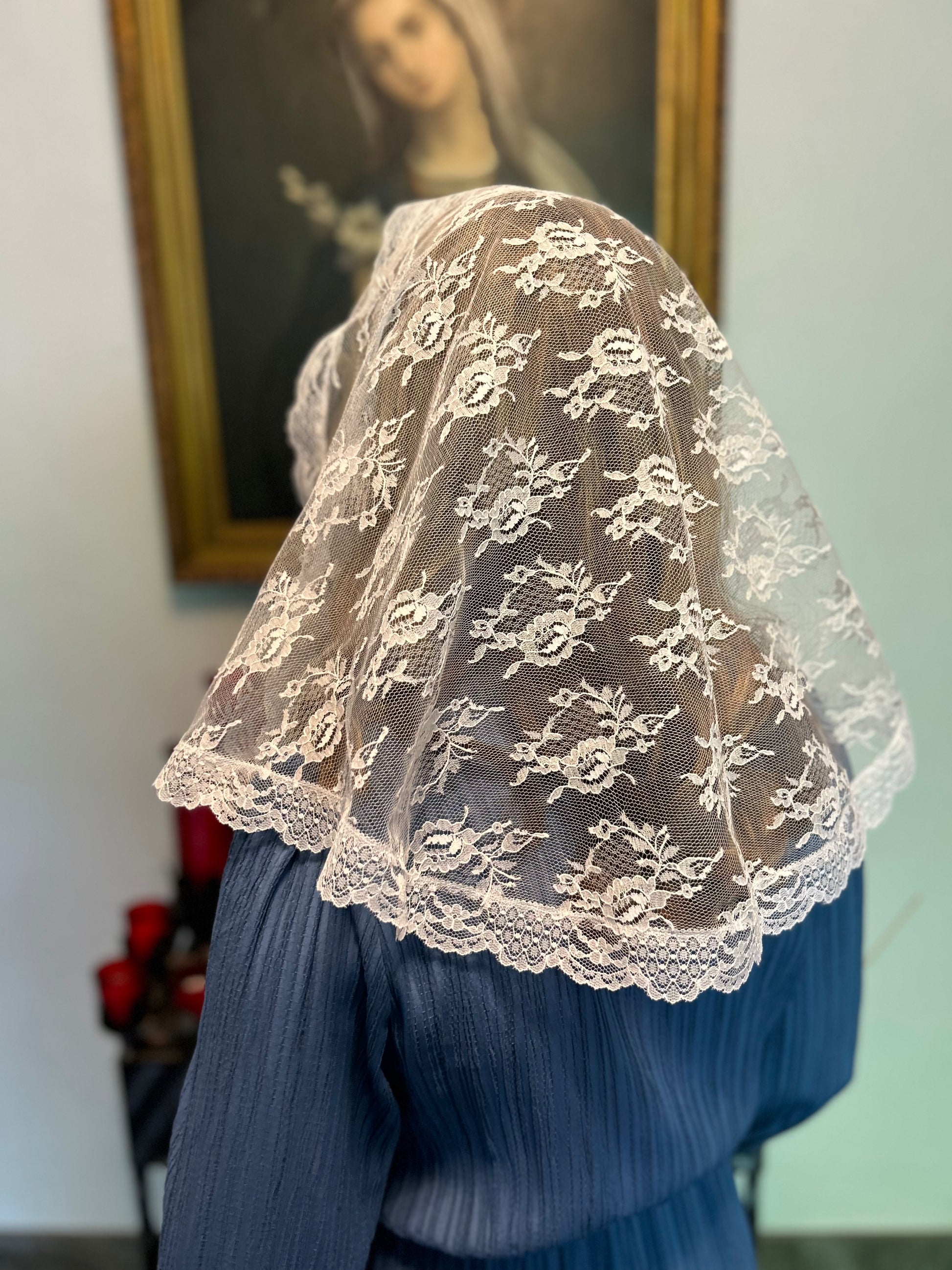 Serenity Rose, D Shaped Veil