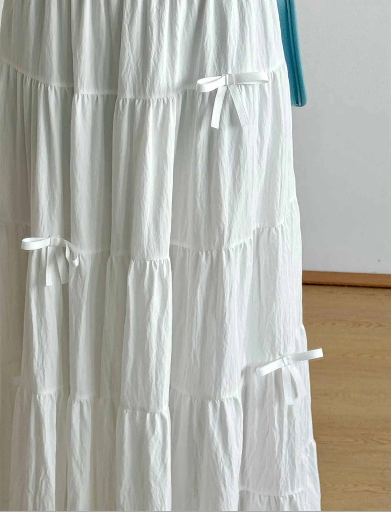 Tiered Elastic Waist Maxi Skirt