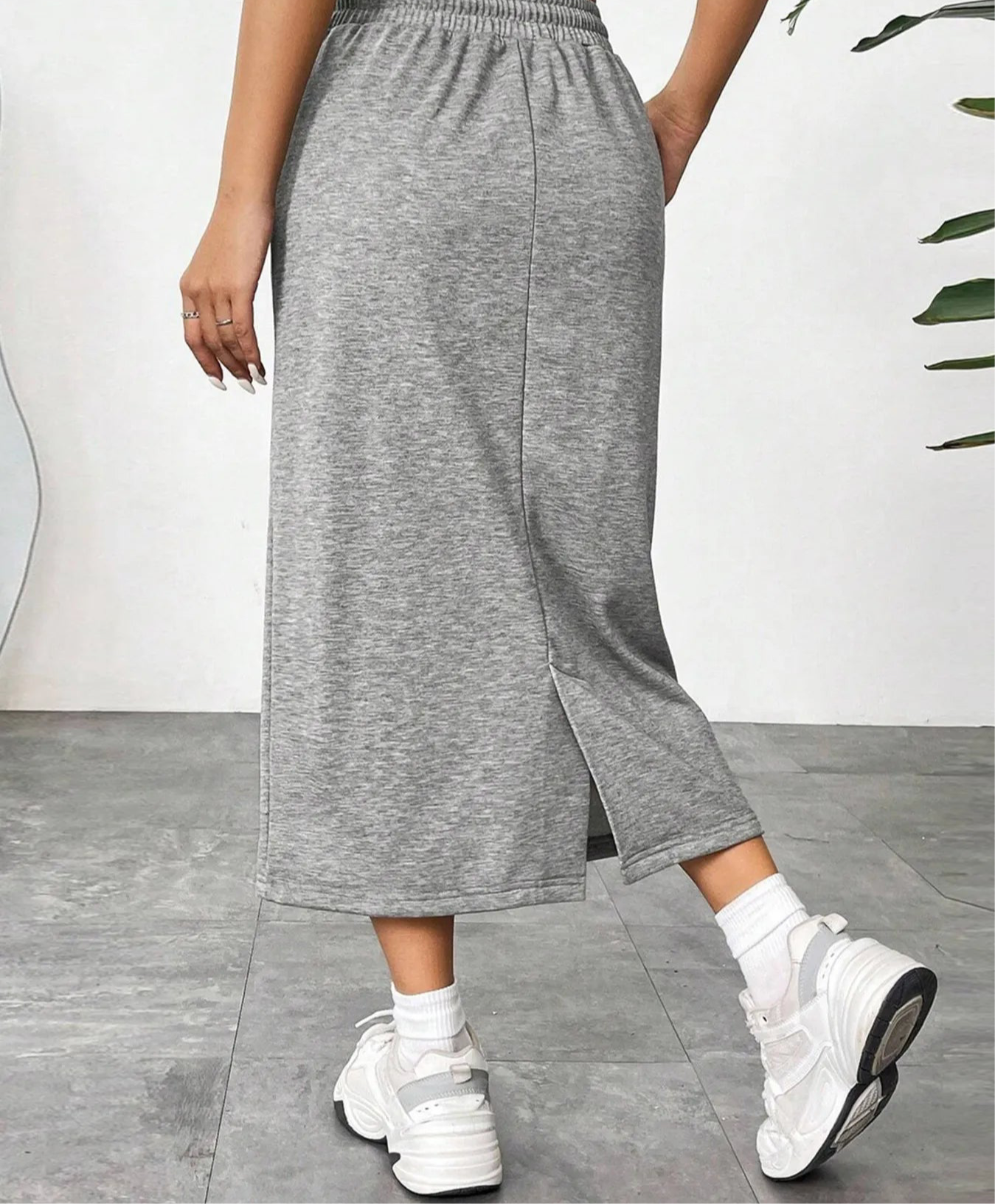 Drawstring Midi Skirt