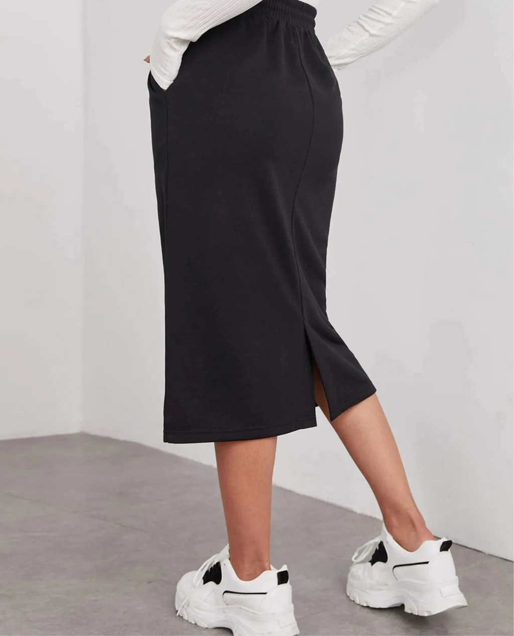 Drawstring Midi Skirt