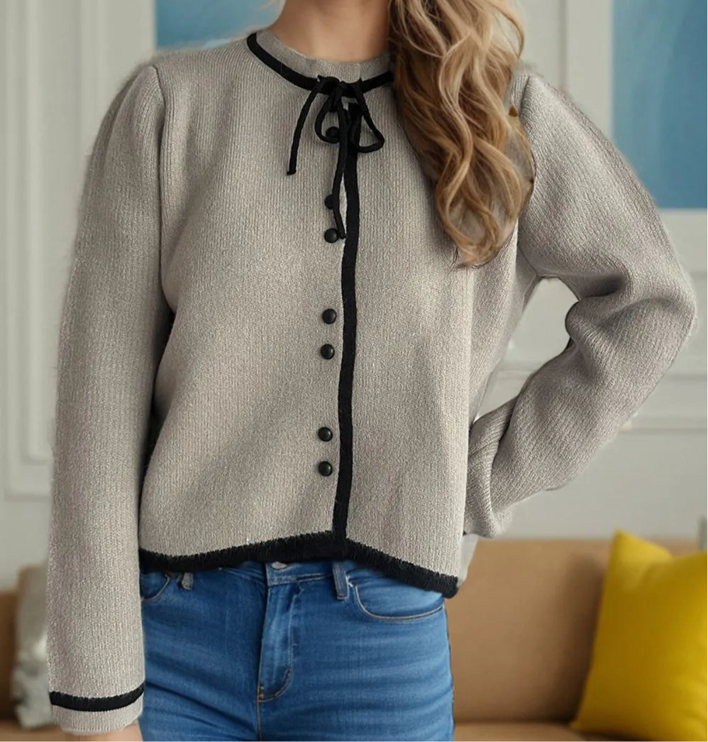 Button Down Long Sleeve Cardigan