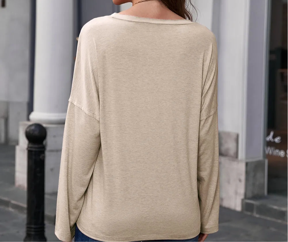 Butterfly Round Neck Dropped Shoulder Blouse