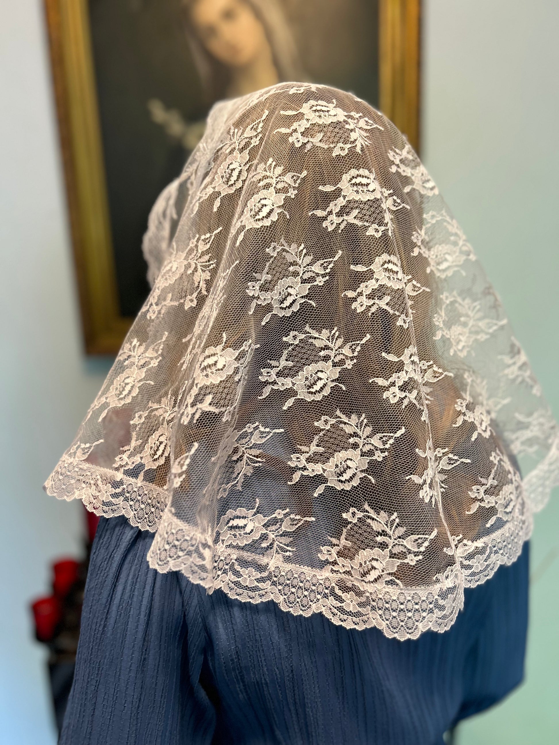 Serenity Rose, D Shaped Veil