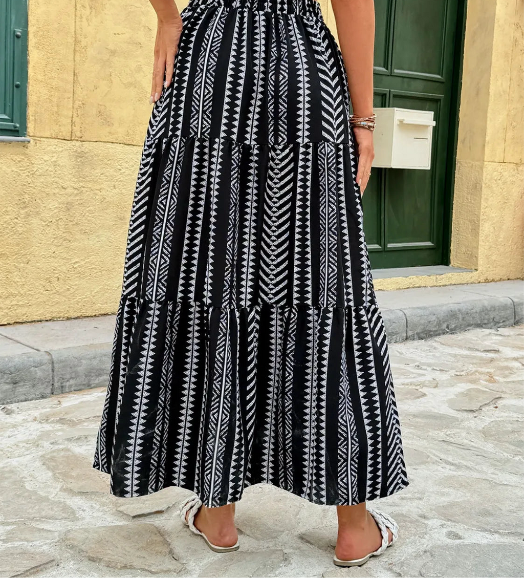 Printed High Waist Skirt
