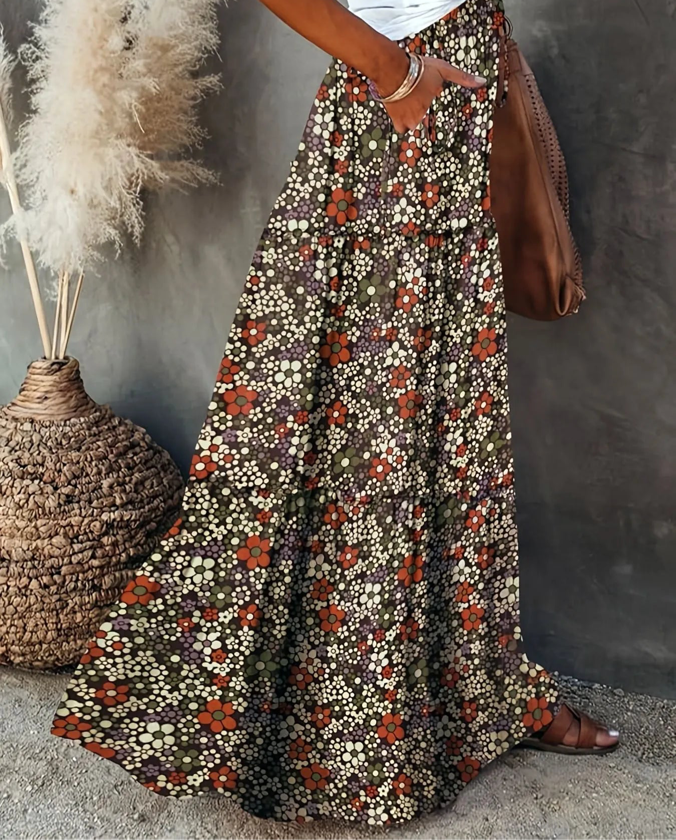 Floral Print Maxi Skirt